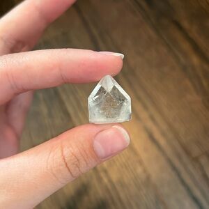 Mini crystal tower and fossil